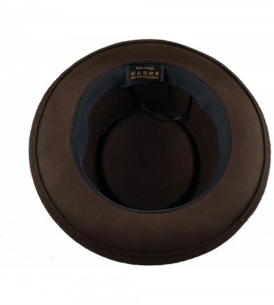 Fedoras Pork Pie Hat 100% Wool Felt Women's/Men's Porkpie Breaking Bad Hats Flat Top Women/Men Fedora - Coffee - C0193WDXCES ...