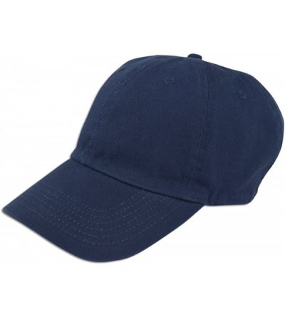 Baseball Caps Cotton Classic Dad Hat Adjustable Plain Cap Polo Style Low Profile Unstructured 1400 - Navy - CB12OCZL5RO $17.48