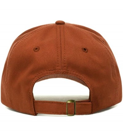 Baseball Caps Whatever Baseball Embroidered Unstructured Adjustable - Burnt Orange - C118NTK0W2Z $17.79