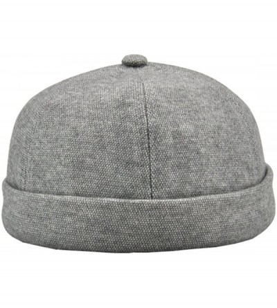 Skullies & Beanies Men Women Solid Color Adjustable Beanie Skull Cap - Style B Light Gray - C7189ND4HY4 $12.16