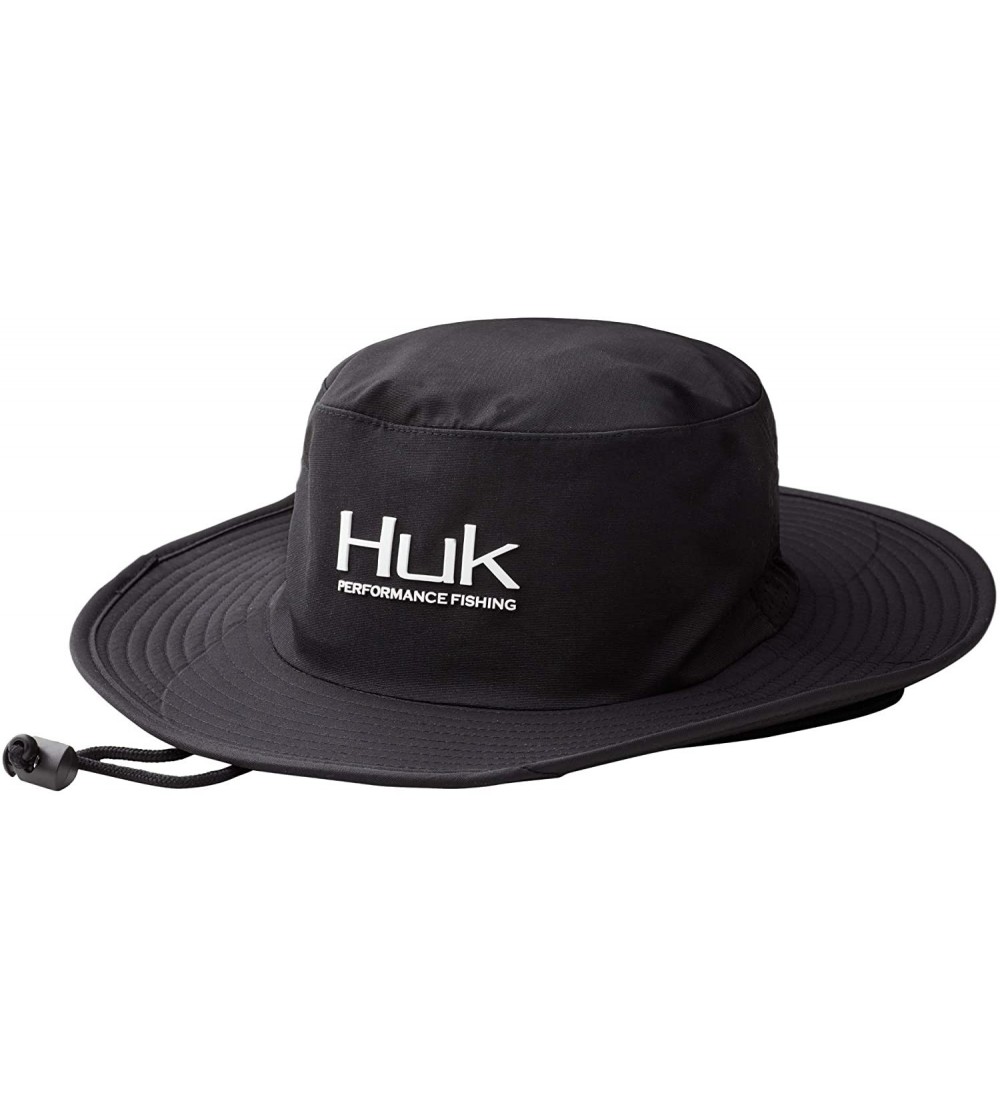 Sun Hats Mens Boonie Hat - Wide Brim Fishing Hat with UPF 30+ Sun Protection - Black - C318W4MAE04 $22.20