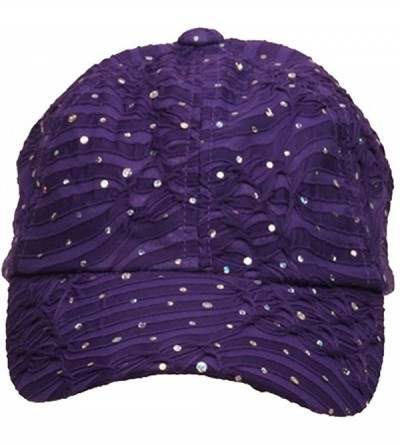 Baseball Caps Glitter Caps-Purple W31S59C - CB111L4NBK7 $11.16