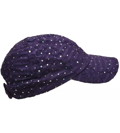 Baseball Caps Glitter Caps-Purple W31S59C - CB111L4NBK7 $11.16