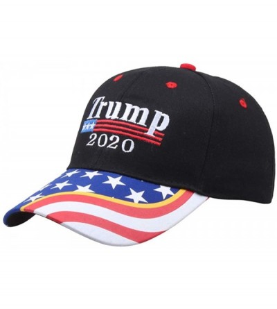 Baseball Caps Make America Great Again Hat Donald Trump 2020 USA Cap Adjustable - Black-5 - CB18XO9RC09 $18.67