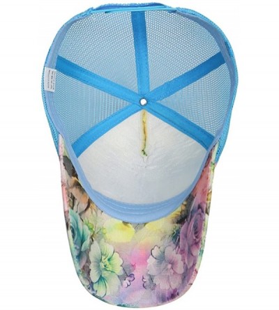 Baseball Caps Unisex Summer Baseball Cap Sports Floral Mesh Hat Quick-Dry Adjustable Sun Hat - Multi-colored - C018G6C964H $1...