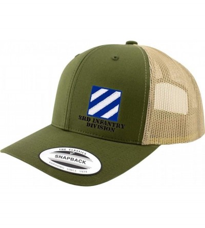 Baseball Caps Army 3rd Infantry Division Full Color Trucker Hat - Green/Khaki - CS18RQ2MW5A $44.19
