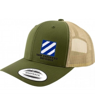 Baseball Caps Army 3rd Infantry Division Full Color Trucker Hat - Green/Khaki - CS18RQ2MW5A $22.39