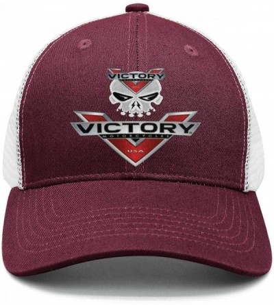 Baseball Caps Victory Motorcycle Logo Classic Baseball Adjustable Snapback - Maroon-39 - C418RI683DA $30.35