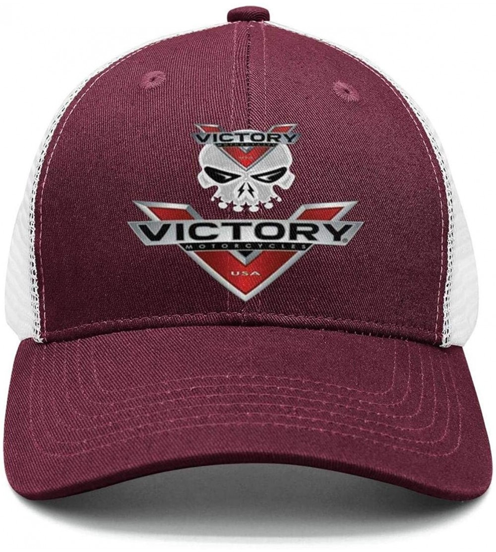 Baseball Caps Victory Motorcycle Logo Classic Baseball Adjustable Snapback - Maroon-39 - C418RI683DA $12.14