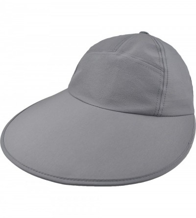 Sun Hats Sun Hat for Men/Women- Quick-Drying Sun Visor Hat Wide Brim Baseball Cap with Ponytail Hole and Chin Cord - C - CF19...