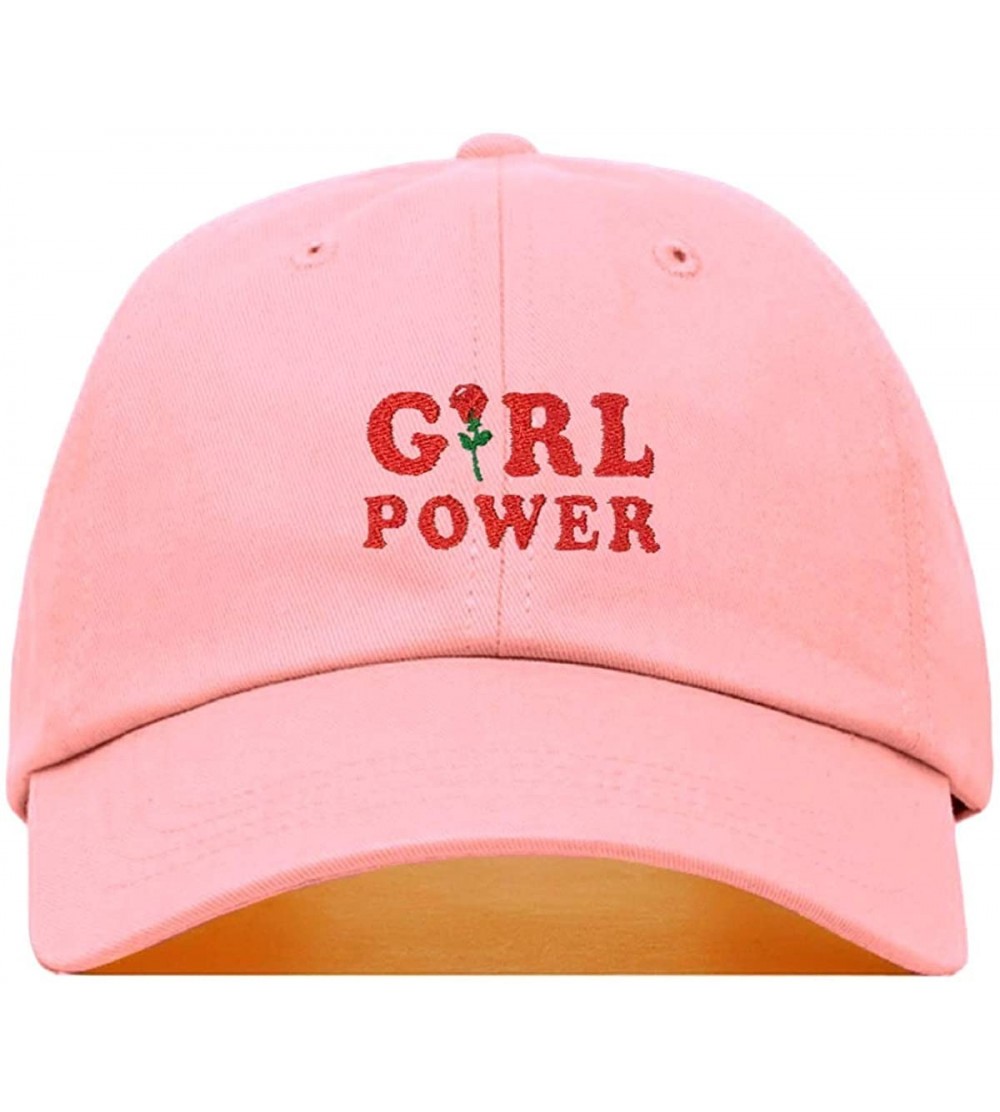 Baseball Caps Girl Power Baseball Hat- Embroidered Dad Cap- Unstructured Soft Cotton- Adjustable Strap Back (Multiple Colors)...