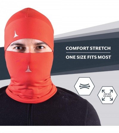 Balaclavas Face Mask Bandana + Helmet Liner Skull Cap Beanie Anti Dust- Wind & Cycling Pack - Red - C918AIM5EQ0 $11.96