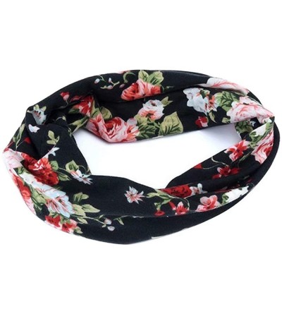 Headbands Boho Headbands for Women Retro Printed Floral Hair Bands Seamless Elastic Band Headband Fashion Head wrap - C718UT7...