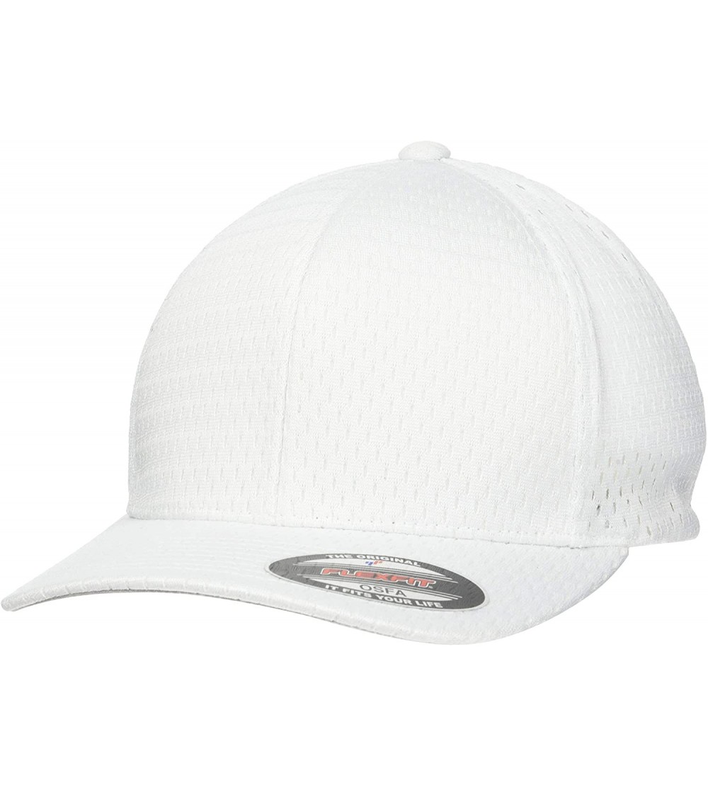 Baseball Caps Athletic Mesh Stretchable Sports Cap - White - CH1125TF8N5 $9.40