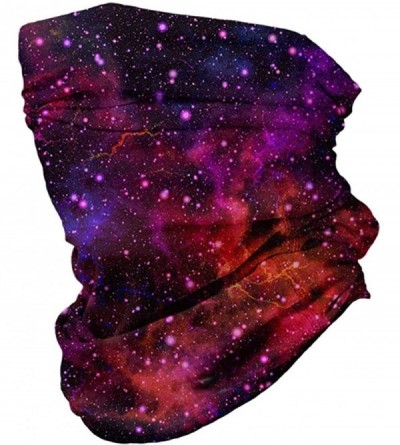 Balaclavas Seamless Unisex Floral Face Bandanas for Dust- Festivals- Outdoors- Sports Men Face Scarf - Galaxy-red - CC19854W0...