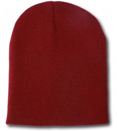 Skullies & Beanies Solid Beanie - Maroon - CV18725Q6A3 $7.28