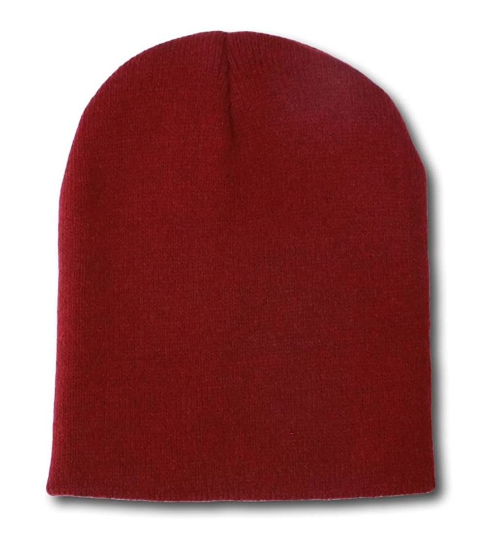 Skullies & Beanies Solid Beanie - Maroon - CV18725Q6A3 $7.28