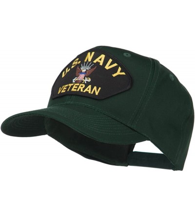 Baseball Caps US Navy Veteran Military Patched High Profile Cap - Green - CT11M6KD5N3 $20.87