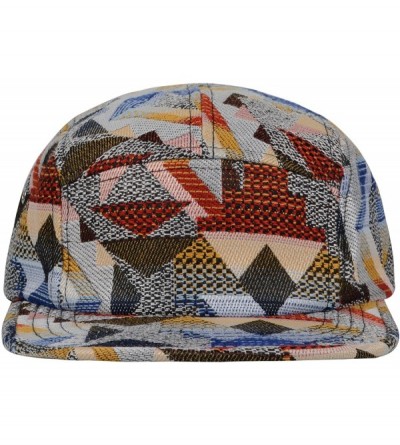 Baseball Caps Pattern Multi Color Stripe 5 Panel Hat - Geo Red Multicolored - C812MWAVURA $14.99