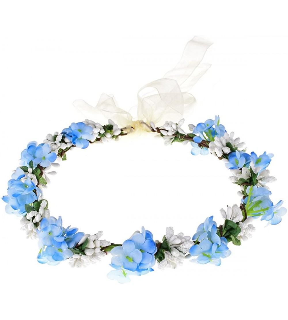 Headbands Nature Flower Crown Fruit Headband Boho Garland Wedding Photo Prop - Blue - CY180ETI07E $21.38