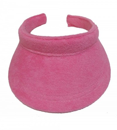 Visors Terry Covered Clip Visor - Pink - CP11IGE61MP $32.74
