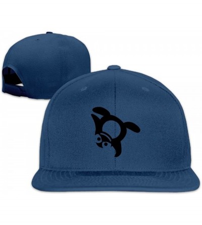 Skullies & Beanies Unisex Snapback Adjustable Truck Cap Sports Travel Hat Natural- Funny Penguin Baseball Flat Hat - Pink - C...