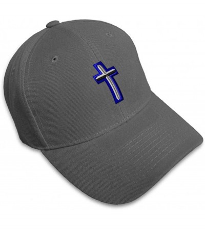 Baseball Caps Custom Baseball Cap Air Force Christian Chaplain Embroidery Strap Closure - Dark Grey - CO18SE292GW $25.66