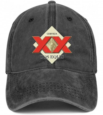 Baseball Caps Denim Hat Dos-Equis-Logo- Unisex Washed Distressed Baseball-Cap Twill Adjustable Dad-Hat - Dos Equis Logo-4 - C...