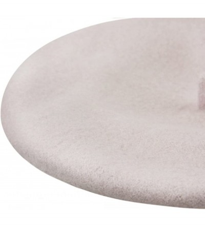 Skullies & Beanies Adults Classic French Beret Hat Winter Wool Artist Plain Beanie Cap - Pink/Adults - C1186AT8QXZ $14.43