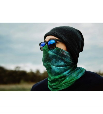 Balaclavas Bandana Gaiter Headwear Motorcycle Women - Galaxy-green - CB193QASUQM $17.91