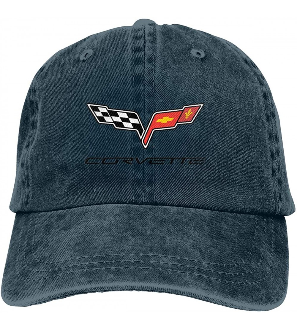 Baseball Caps Adult Men's Corvette 2015 100% Cotton Workout Cap Adjustable Unstructured Hat - Navy - C618X2Y276O $18.82