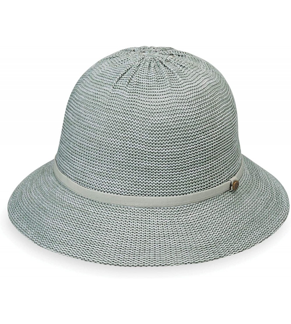 Sun Hats Women's Tori Sun Hat - UPF 50 2019- 2 1/2" Brim- Lined Poly-Straw- Designed in Australia - Mixed Seafoam - C518M49S7...