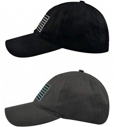 Baseball Caps Baseball Cap American Flag Hat Classic Adjustable Plain Hat 2 Pieces - Black+gray - C0192495KS7 $14.56