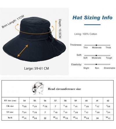 Sun Hats Womens Packable SPF 50 Ponytail Sun Hat Summer Mask Hiking Gardening Beach Fishing 57-59cm - 69053navy - CR18SR7KWC3...