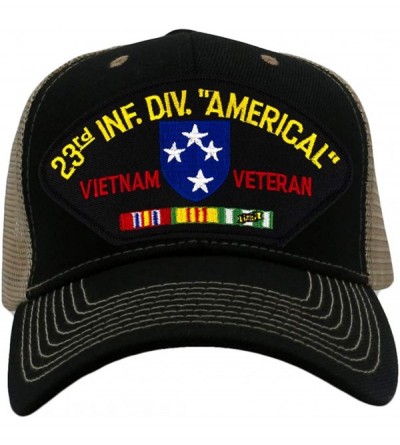 Baseball Caps 23rd Infantry Division - Vietnam War Veteran Hat/Ballcap Adjustable One Size Fits Most - Mesh-back Black & Tan ...