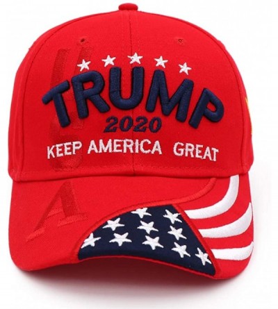 Baseball Caps Trump 2020 Keep America Great Campaign Embroidered USA Flag Hats Baseball Trucker Cap for Men and Women - CB193...