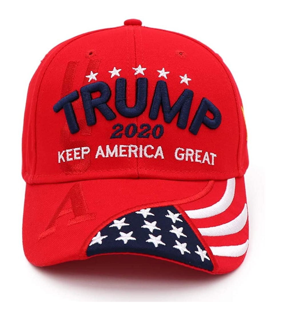 Baseball Caps Trump 2020 Keep America Great Campaign Embroidered USA Flag Hats Baseball Trucker Cap for Men and Women - CB193...