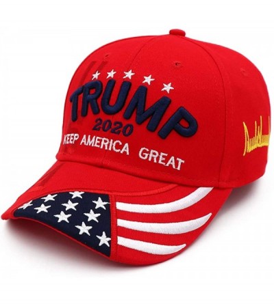 Baseball Caps Trump 2020 Keep America Great Campaign Embroidered USA Flag Hats Baseball Trucker Cap for Men and Women - CB193...