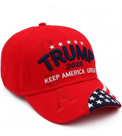 Baseball Caps Trump 2020 Keep America Great Campaign Embroidered USA Flag Hats Baseball Trucker Cap for Men and Women - CB193...