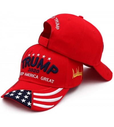 Baseball Caps Trump 2020 Keep America Great Campaign Embroidered USA Flag Hats Baseball Trucker Cap for Men and Women - CB193...