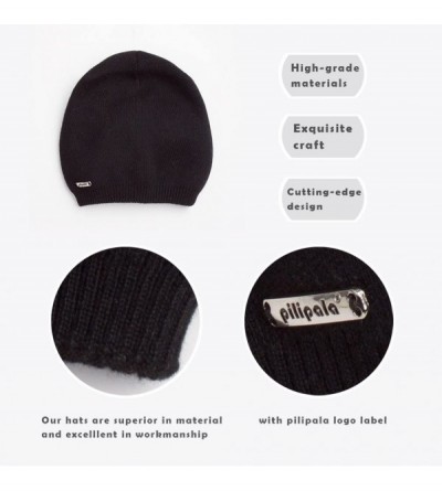 Skullies & Beanies Women Oversized Slouchy Beanie Bobble Hat with Fur Pompom VC17601 Black - CC185K9HRZE $19.50