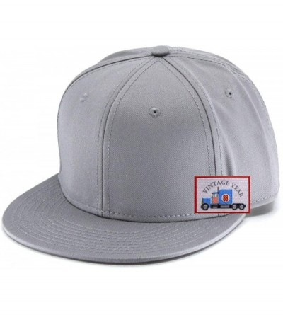 Baseball Caps Premium Plain Cotton Twill Adjustable Flat Bill Snapback Hats Baseball Caps - Gray/Gray - CX1258RLE1F $20.67
