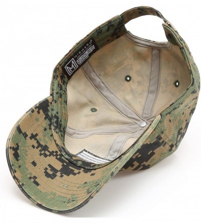 Baseball Caps Tactical Operator USA Flag Cotton Low Profile Baseball Cap with Adjustable Strap - Digital Camo - CE18EE8WW50 $...