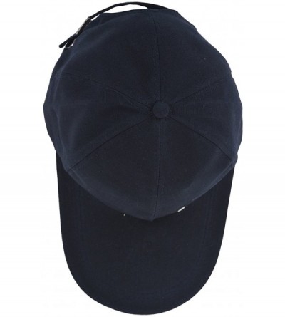 Baseball Caps Unisex Long Brim Baseball Cap Cotton Adjustable Sun Hat Large Visor Anti-UV for Outdoor Sports - Navy - CU18EZT...