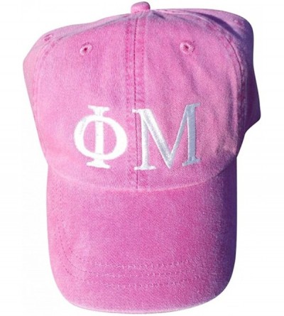 Baseball Caps Womens Phi Mu Baseball Cap - Pink - C811WK0OTRF $24.86