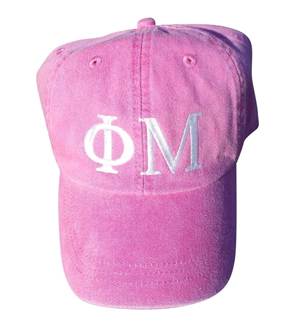 Baseball Caps Womens Phi Mu Baseball Cap - Pink - C811WK0OTRF $24.86