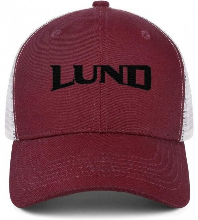 Baseball Caps Stylish Mens Trucker Hat Lund-Logo- Baseball Caps for Women Crazy Cotton Adjustable Unisex Mesh Ball Cap - C518...