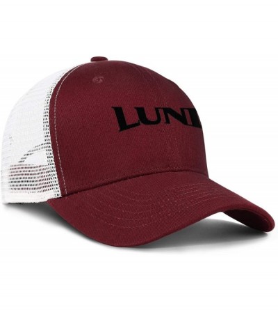 Baseball Caps Stylish Mens Trucker Hat Lund-Logo- Baseball Caps for Women Crazy Cotton Adjustable Unisex Mesh Ball Cap - C518...