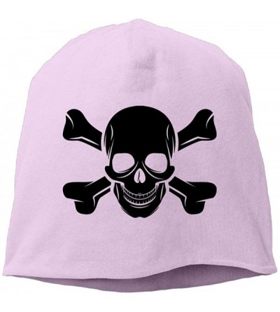 Skullies & Beanies Winter Cap Beanie Hat Fashion Smile Skull and Crossbones Unisex - Pink - CJ18KDCQC7Q $30.08