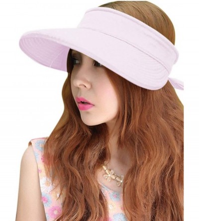 Sun Hats Sun Hats for Women with UV Protection Wide Brim Sun Hat Visor Summer Beach Outdoor Foldable Womens Cap - C018D8TX7KS...